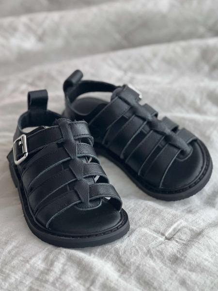 Сандалии кожаные, Черный