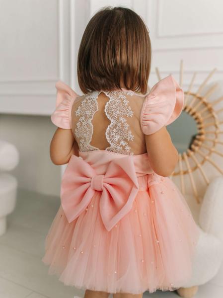 Юбка с бусинками, Светло-розовый