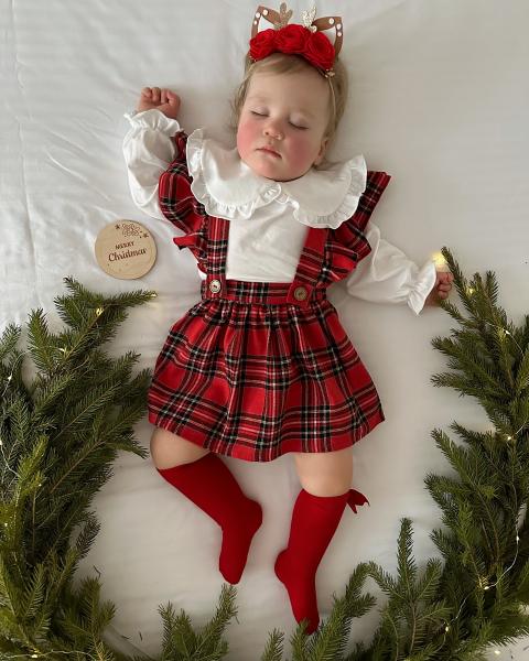 Юбка в клетку, Красный