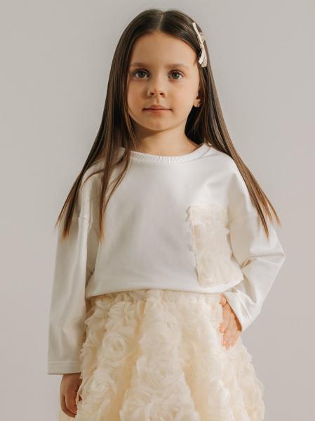 Лонгслив "Flowers", Молоко