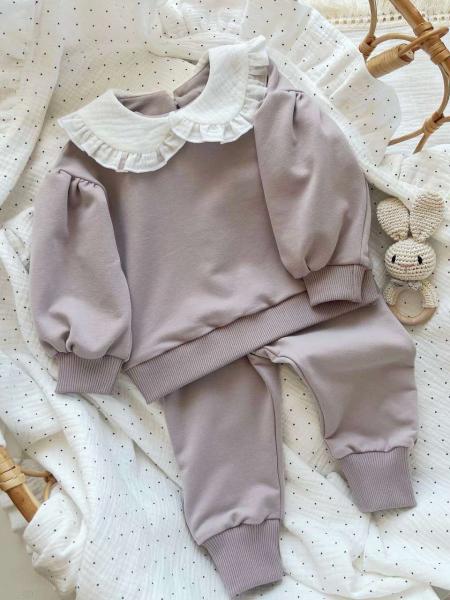 Костюм с воротником, Сирень