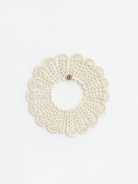 Воротник ажурный, Молоко