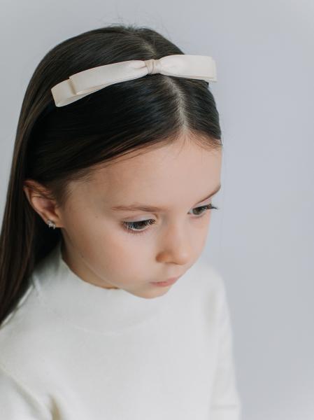 Ободок с атласным бантиком, Молоко