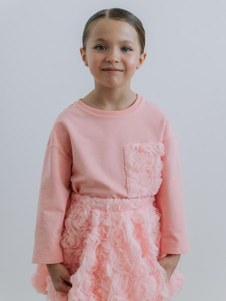 Лонгслив "Flowers", Розовый