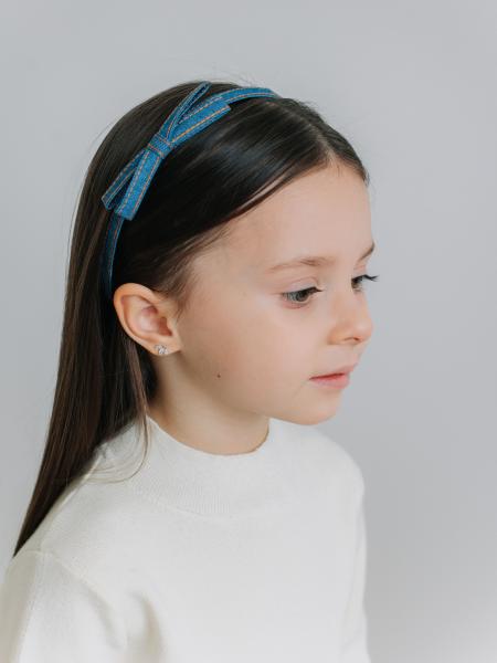 Ободок джинсовый, Синий