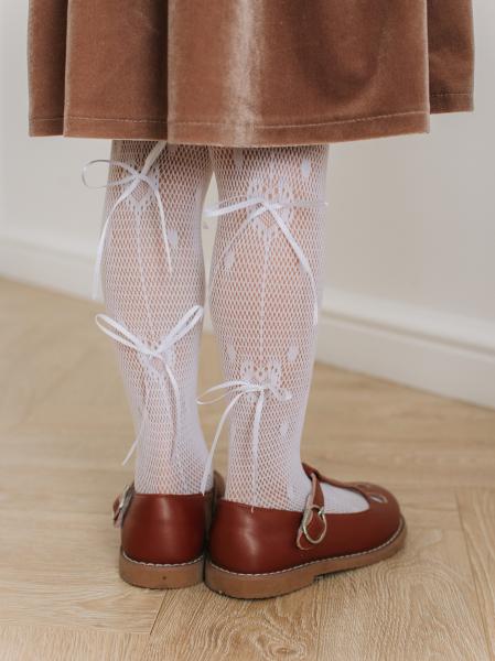 Колготки с бантиками, Белый