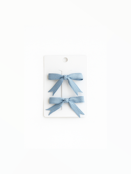 Комплект заколок "Бантики", Голубой