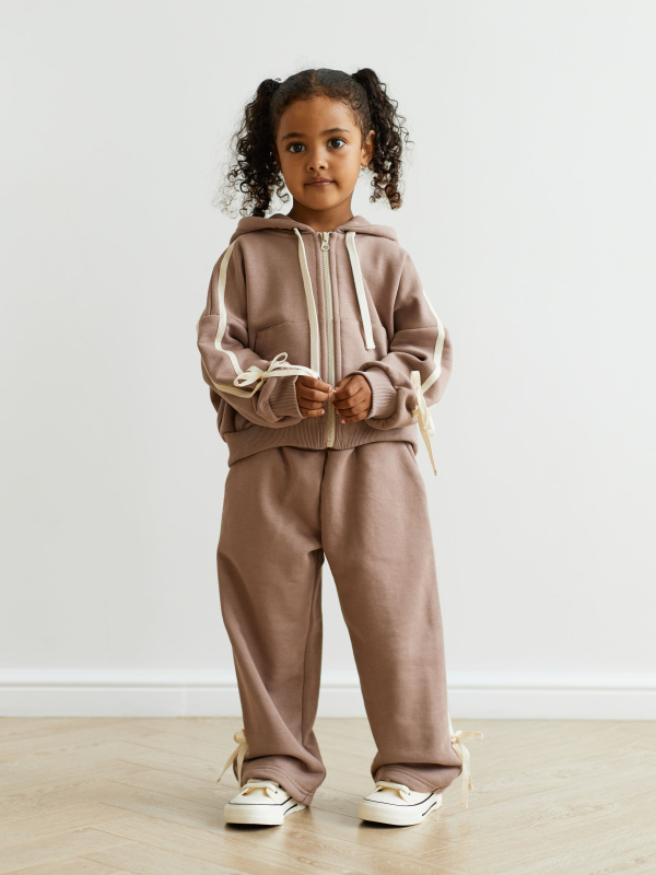 Костюм с бантиками, Бежевый