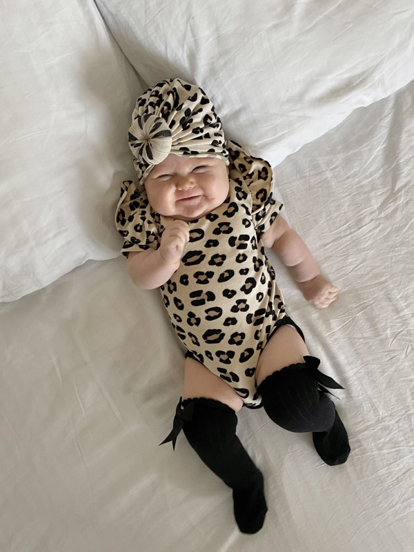 Боди леопардовое, Короткий рукав