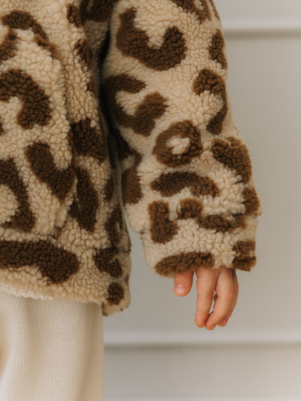 Меховая куртка "Лео", Кофе