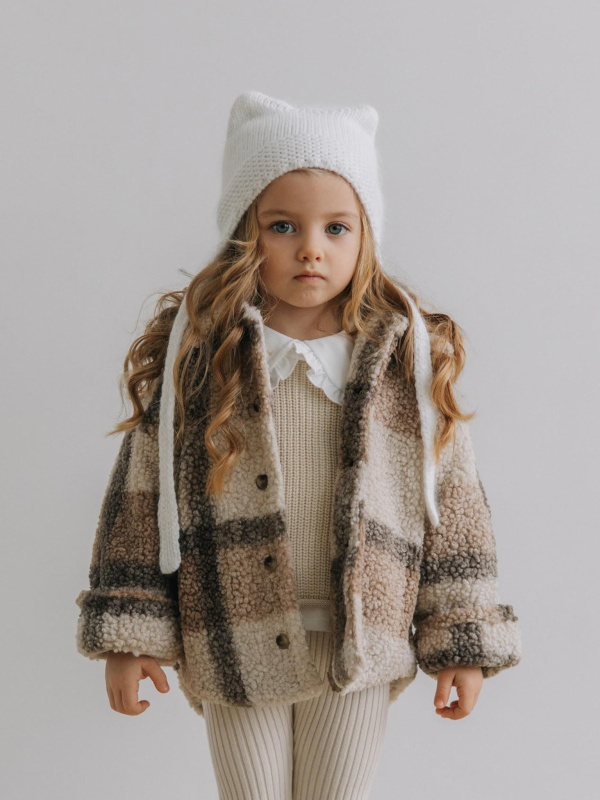 Чепчик с ушками для детей, Молоко