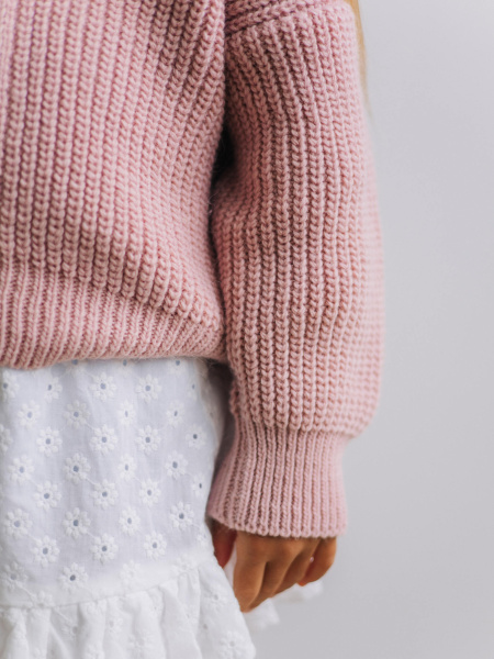 Кардиган oversize, Пудровый Кардиган oversize, Пудровый