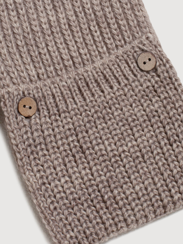 Шарф с пуговками, Бежевый