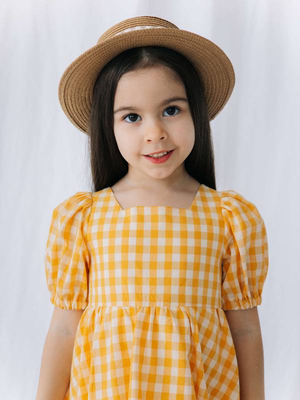 Шляпа плетеная с бантом, Коричневый