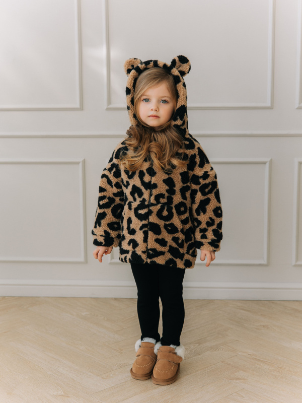 Меховая куртка "Лео", Черный