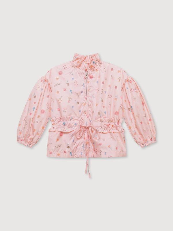 Ветровка в цветочек, Розовый