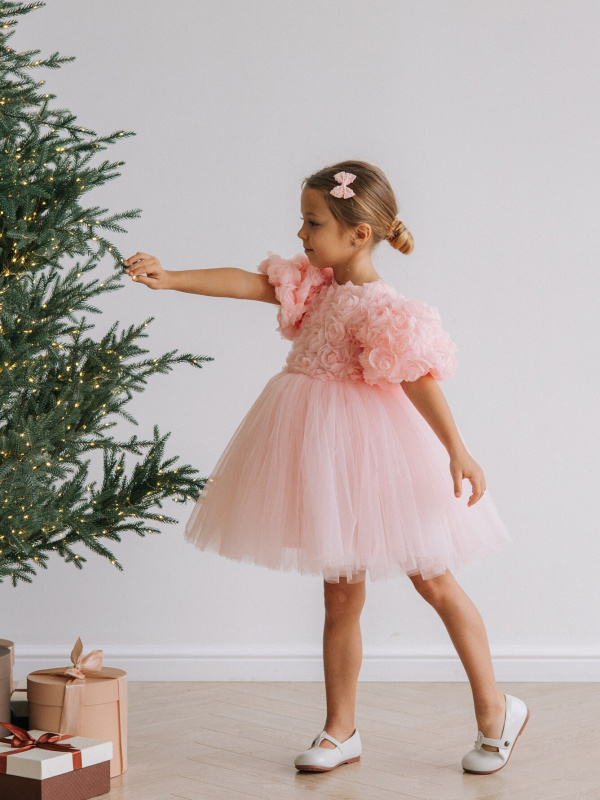 Платье "Flowers", Розовый