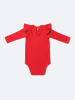 Боди лапша с длинным рукавом и крылышками, Красный