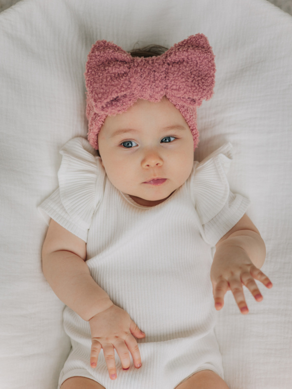 Американский бант плюшевый, Пудровый