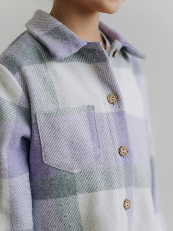 Теплая рубашка, Лавандовый Теплая рубашка, Лавандовый