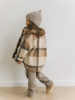 Меховая куртка в клетку, Кофе