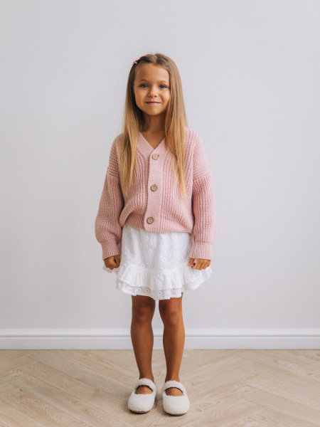 Кардиган oversize, Пудровый Кардиган oversize, Пудровый