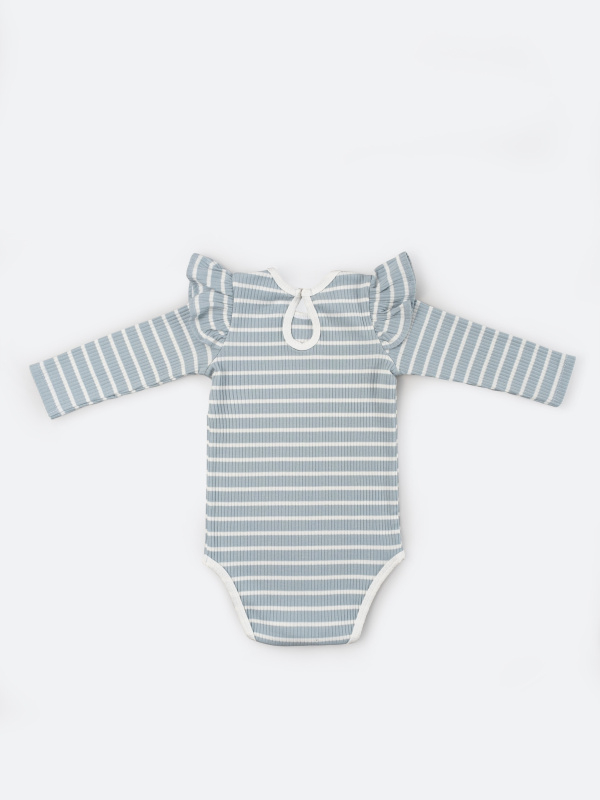 Боди в полоску, Голубой
