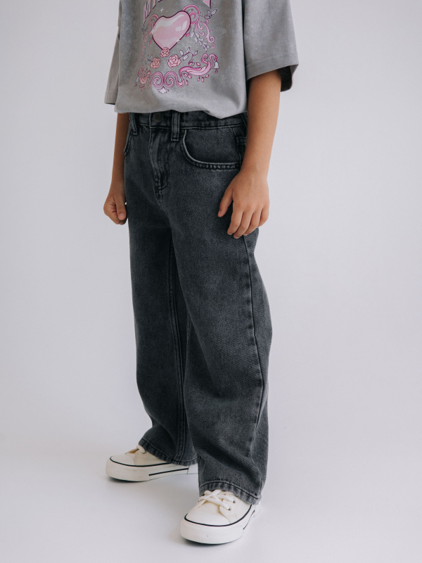 Джинсы Wide Leg, Серый Джинсы Wide Leg, Серый