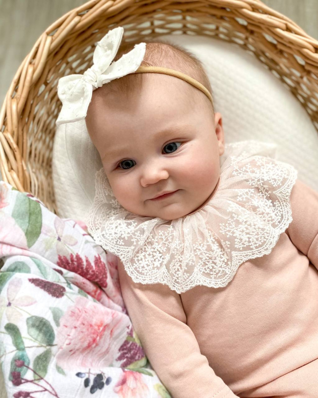 Боди c воротником, Пудровый