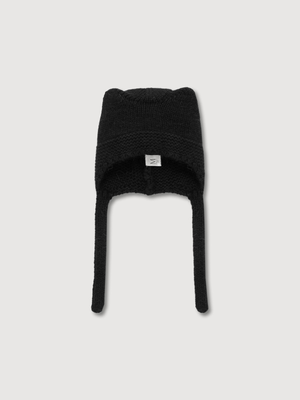 Чепчик с ушками для детей, Черный