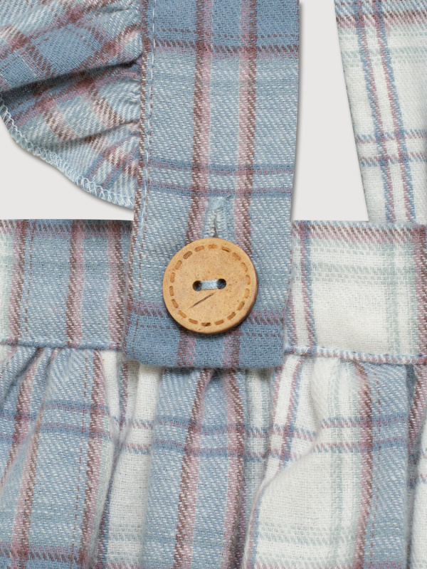 Юбка в клетку, Голубой 