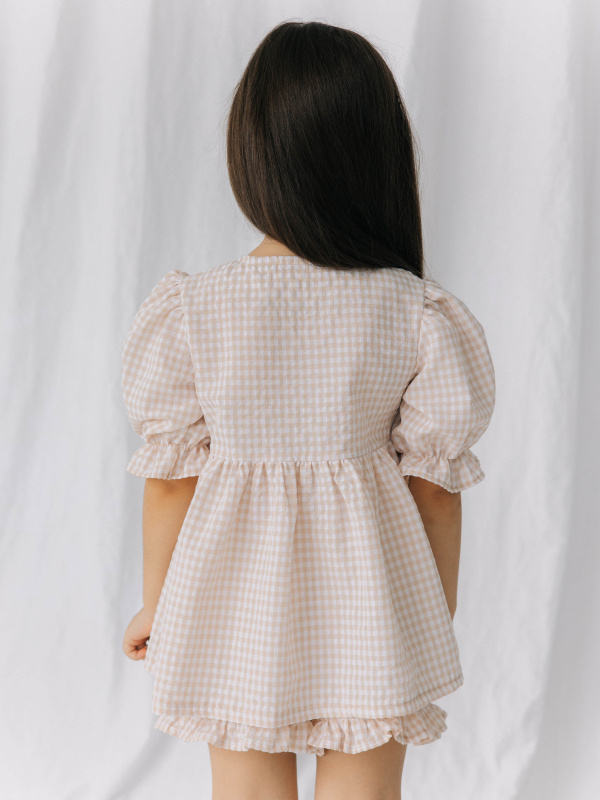 Топ и шорты, Бежевый