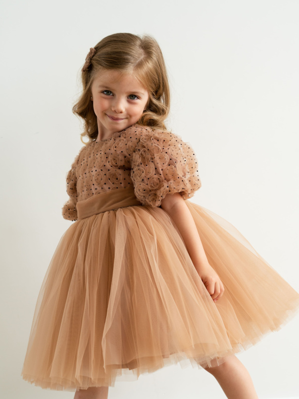 Платье "Flowers", Кофе