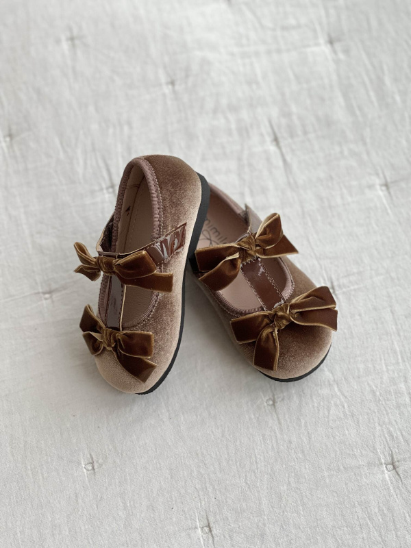 Туфли бархатные, Хаки