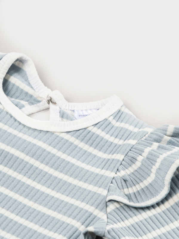 Боди в полоску, Голубой