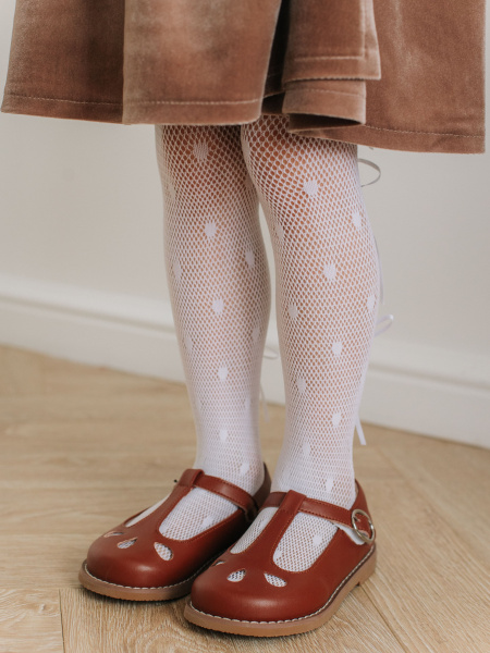 Колготки с бантиками, Белый