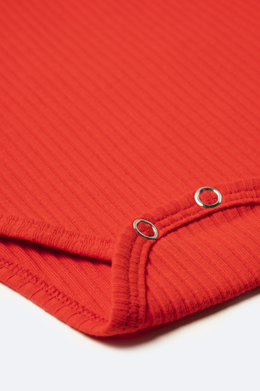 Боди лапша с длинным рукавом и крылышками, Красный