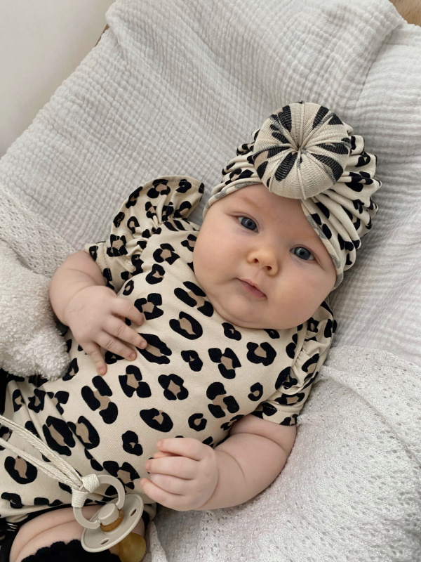 Боди леопардовое, Короткий рукав