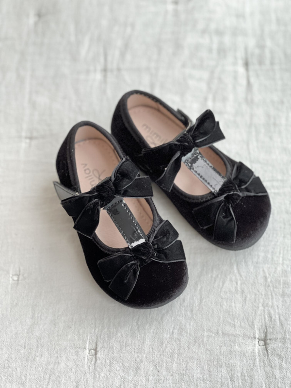 Туфли бархатные, Черный