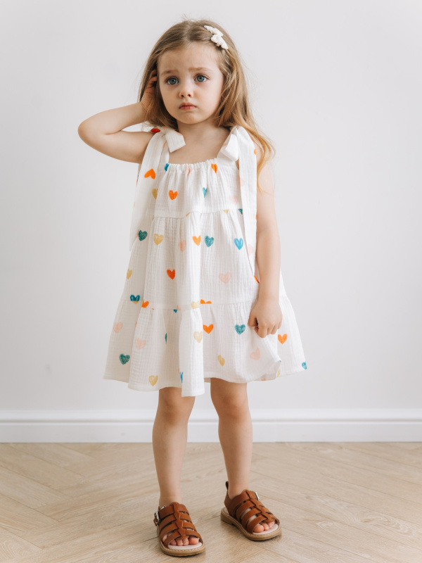 Сарафан на бретелях, Сердечки