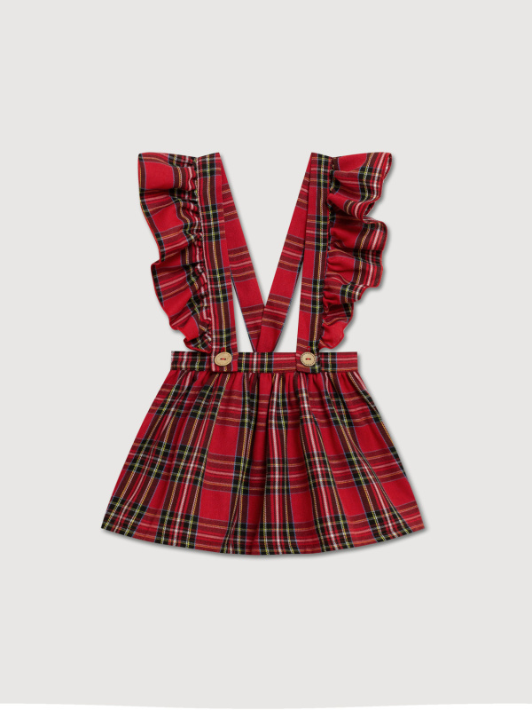 Юбка в клетку, Красный