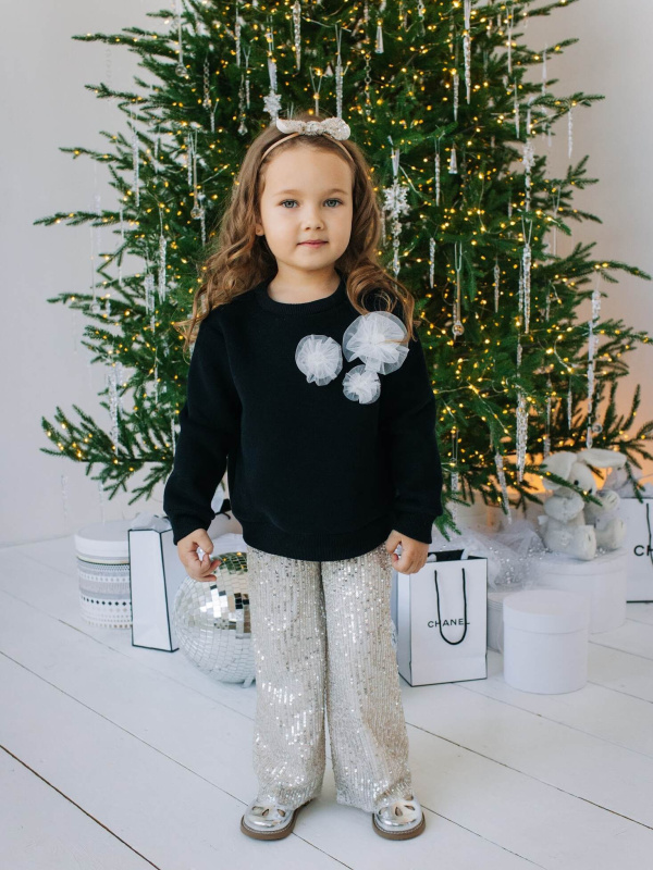 Свитшот для девочек, Черный 