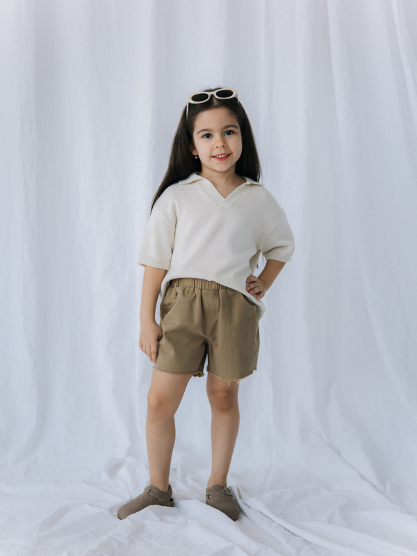 Шорты джинсовые, Оливковый