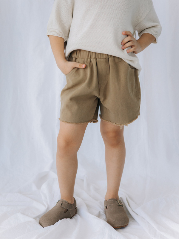 Шорты джинсовые, Оливковый