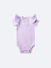 Боди лапша с коротким рукавом и крылышками, Лавандовый