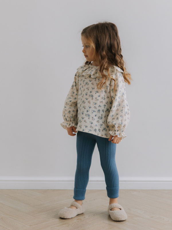 Вязаные лосины, Синий