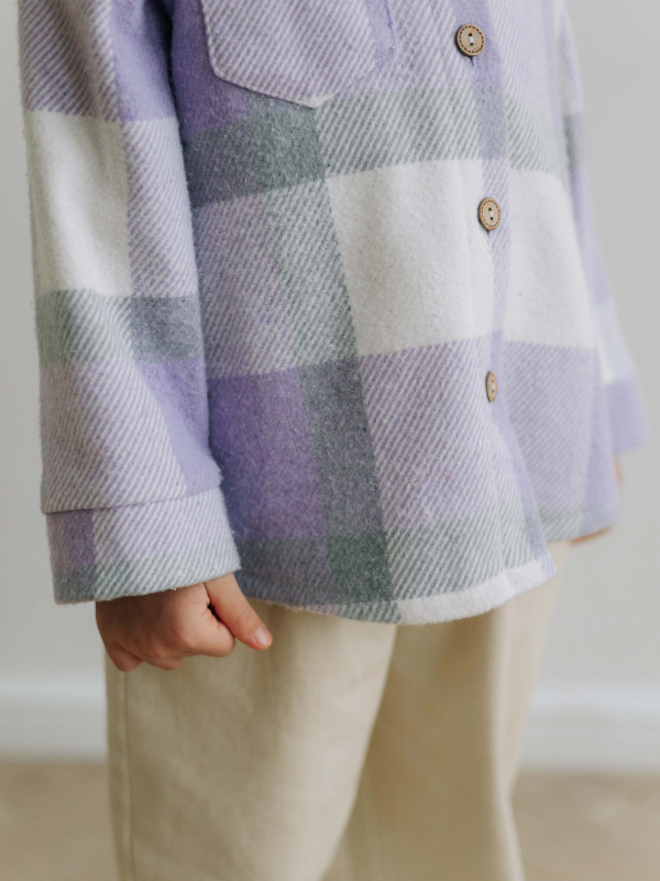 Теплая рубашка, Лавандовый Теплая рубашка, Лавандовый