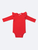 Боди лапша с длинным рукавом и крылышками, Красный