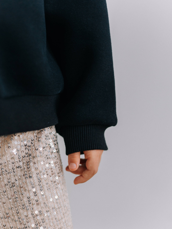 Свитшот для девочек, Черный 