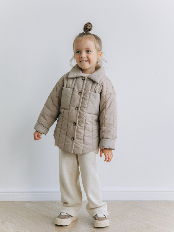 Куртка-рубашка, Бежевый Куртка-рубашка, Бежевый